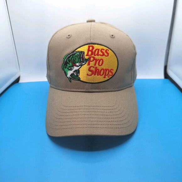 Bass Pro Shops Other - Bass Pro Shops Snapback Baseball Hat Cap Tan Gone Fishing Outdoors